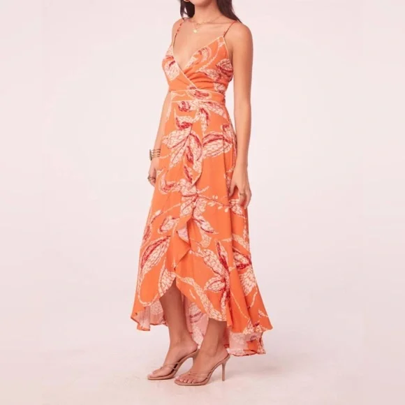 GORGEOUS NWT Band of the Free Floral Wrap Dress Sz S Small - Picture 2 of 14